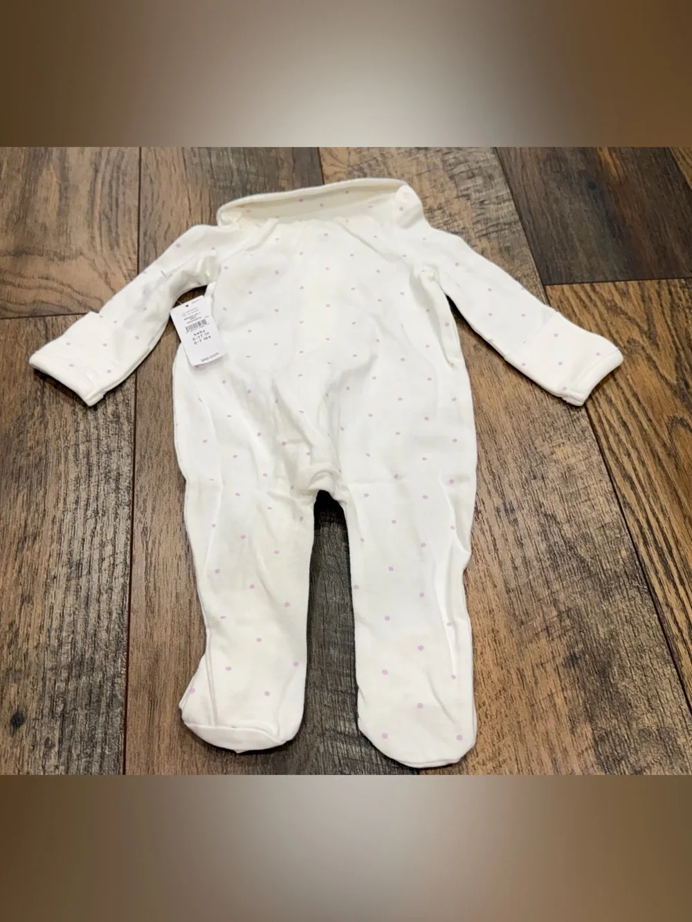 Baby Gap Girls Bunny Rabbit Footed Outfit Sleeper, White Purple Size Newborn NEW